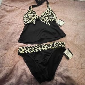 🆕La blanca animal print bikini set size 12